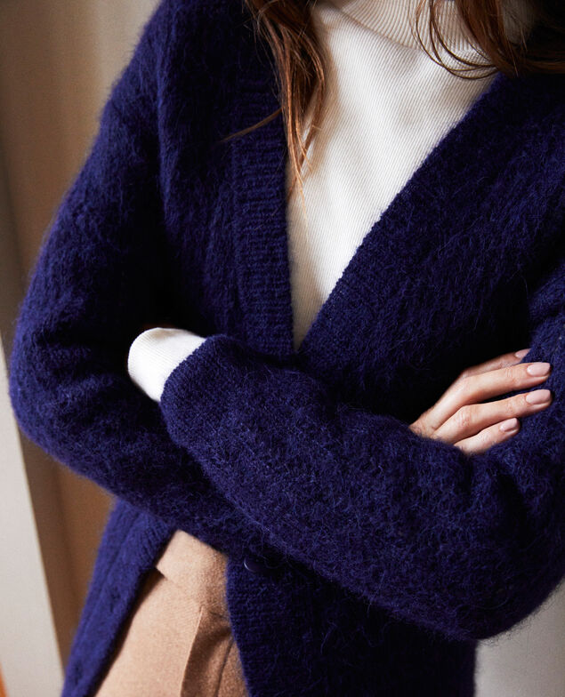 Cardigan aus Zierstrick Evening blue