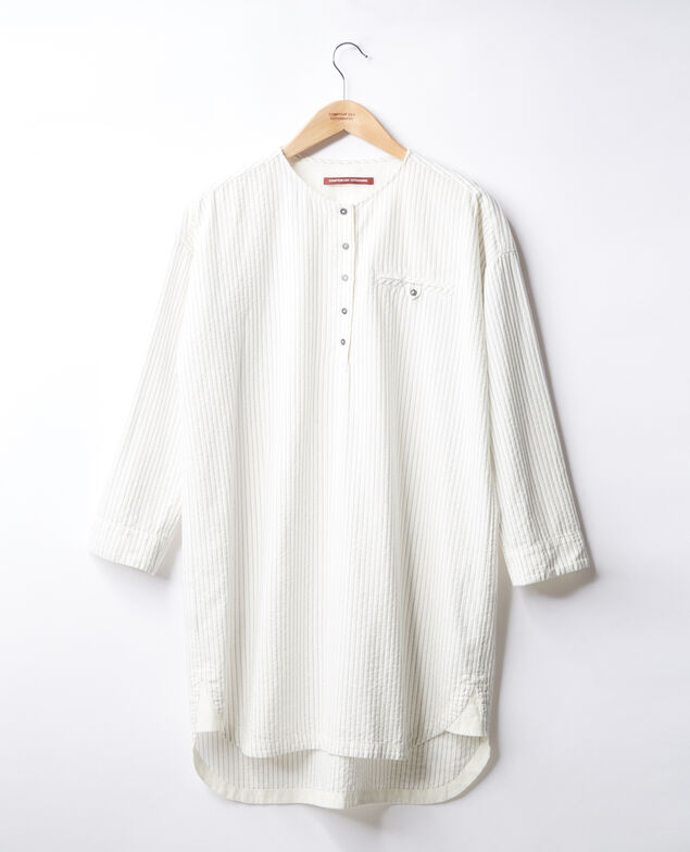 Gestreifte Tunika Off white/navy stripes