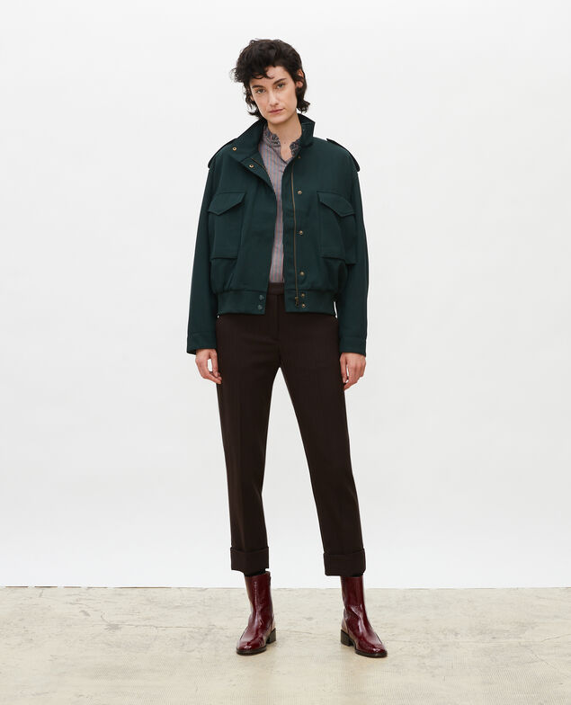  Bomberjacke aus Wollgabardine Scarab