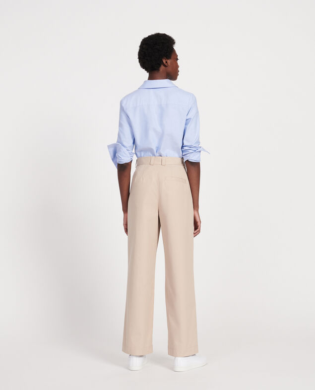 Maskuline Hose aus Baumwolle Oxford tan