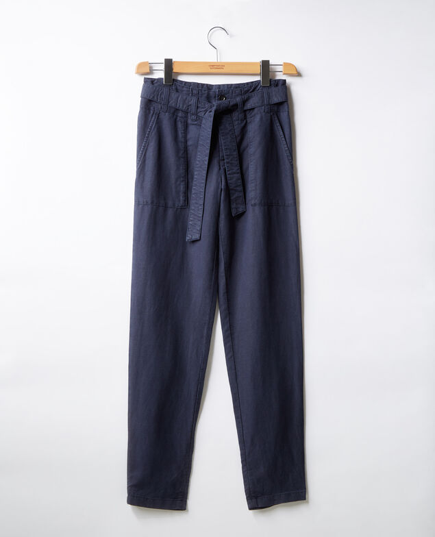 Chino-Hose mit Gürtel  Marine
