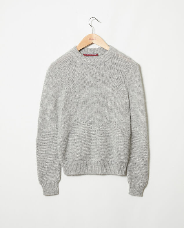 Pullover aus Zierstrick Medium grey