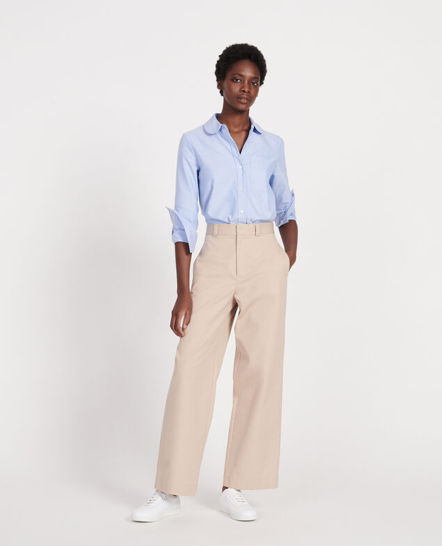 Maskuline Hose aus Baumwolle Oxford tan