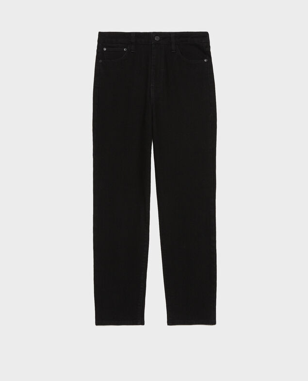 SLIM HIGH RISE - Cropped Jeans 5 Taschen Noir denim