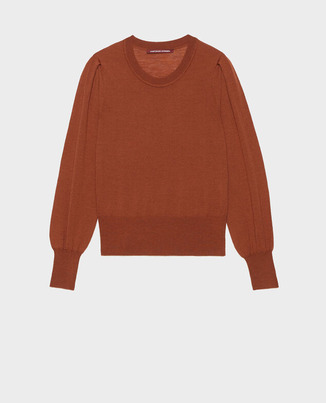 Pullover aus Merinowolle mit Rundhalsausschnitt Tortoise shell