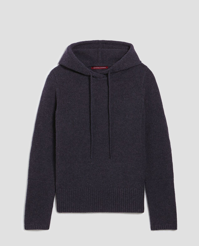 Kapuzenpullover aus Wolle I684 marathon blue