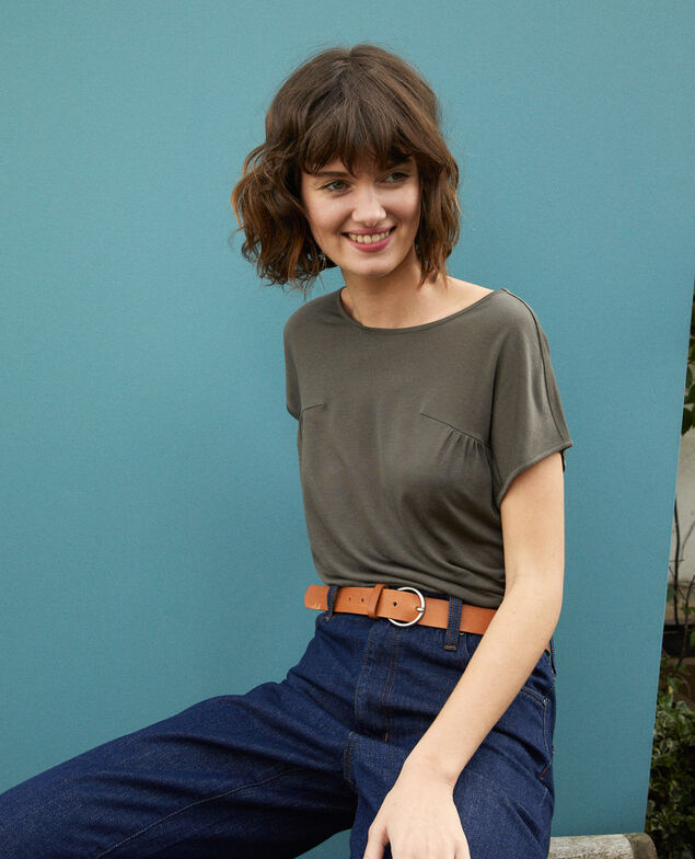 T-Shirt mit Rundhalsausschnitt Olive night