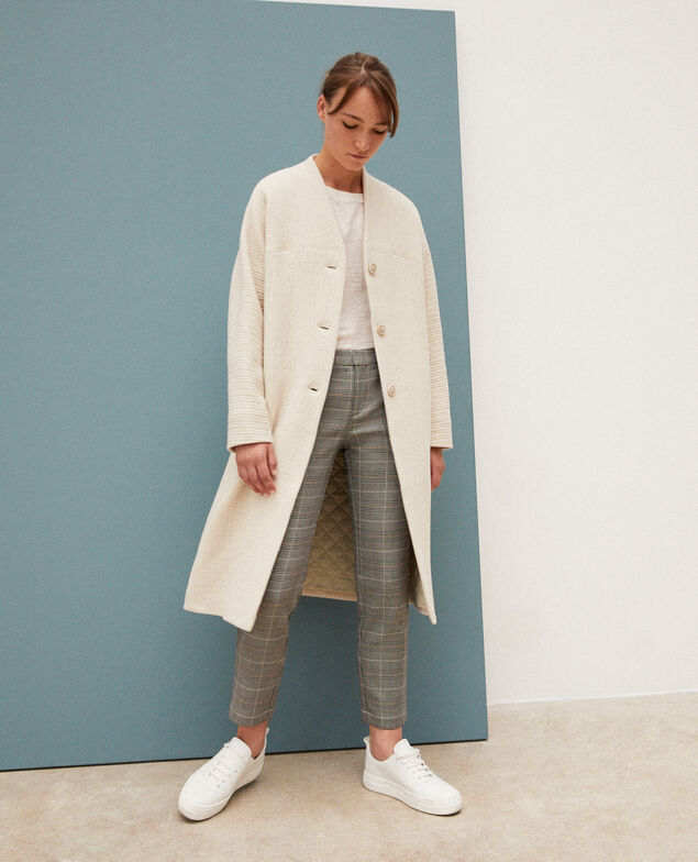 Weiter Mantel Off white