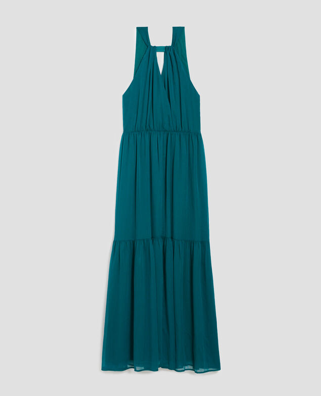 Langes fließendes Kleid H644 spruced-up blue