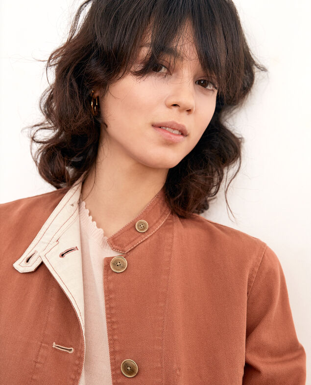 Jacke mit Mao-Kragen Auburn