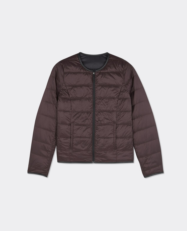 Wende-Daunenjacke Noir/maroon