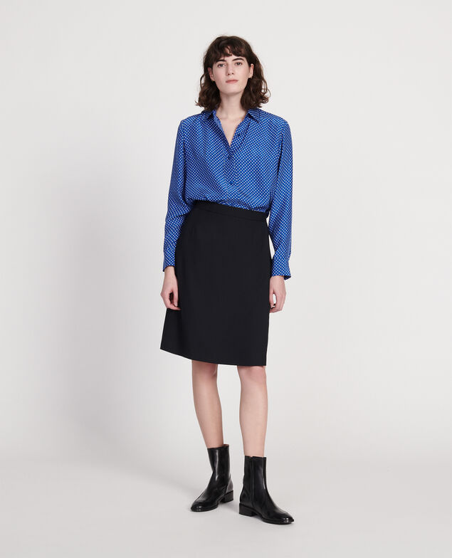 Gepunktete Seidenbluse Little pois surf the web