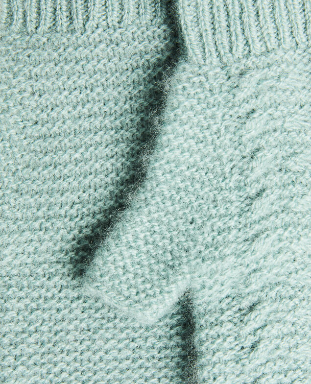 Halbfingerhandschuhe aus Kaschmir Chinois green