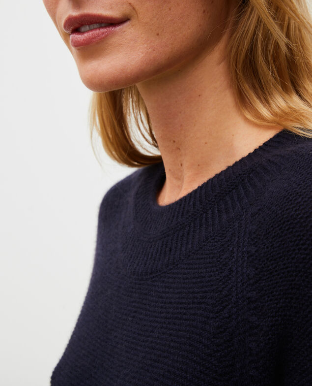 Ausgestellter 3D-Pullover aus Kaschmir Night sky