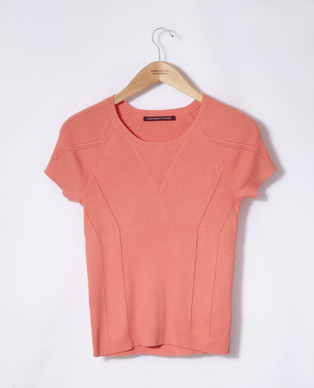 Pullover 100 % Baumwolle Burnt coral