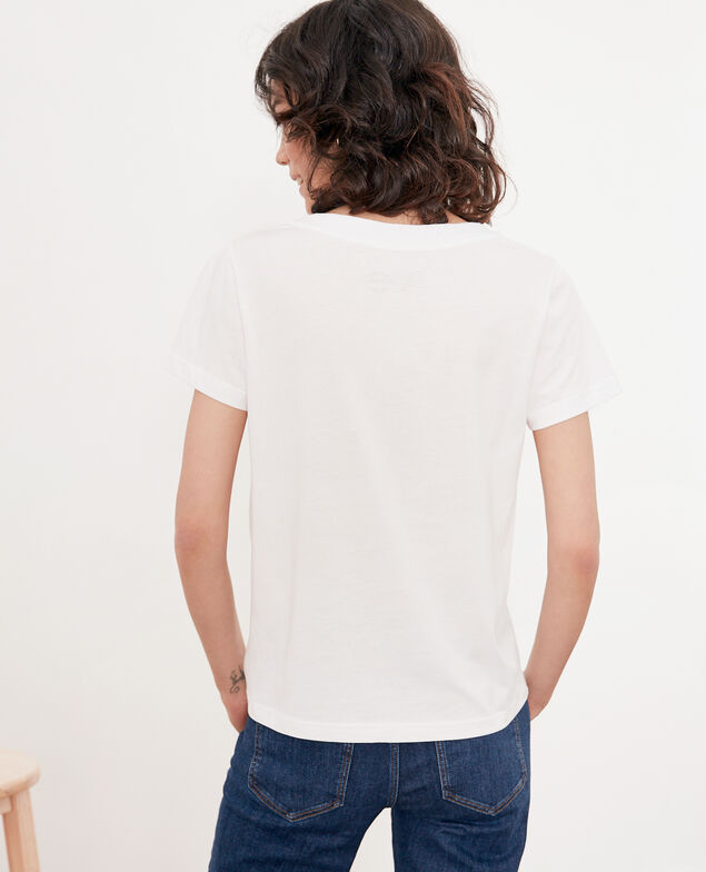 T-Shirt mit Leon-Motiv Off white