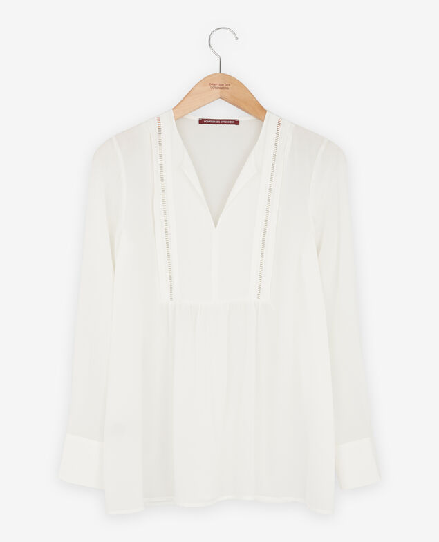Seidenbluse Off white