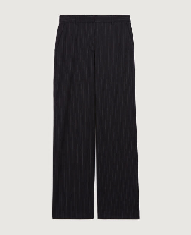 Gerade Hose aus Wolle K690 st navy