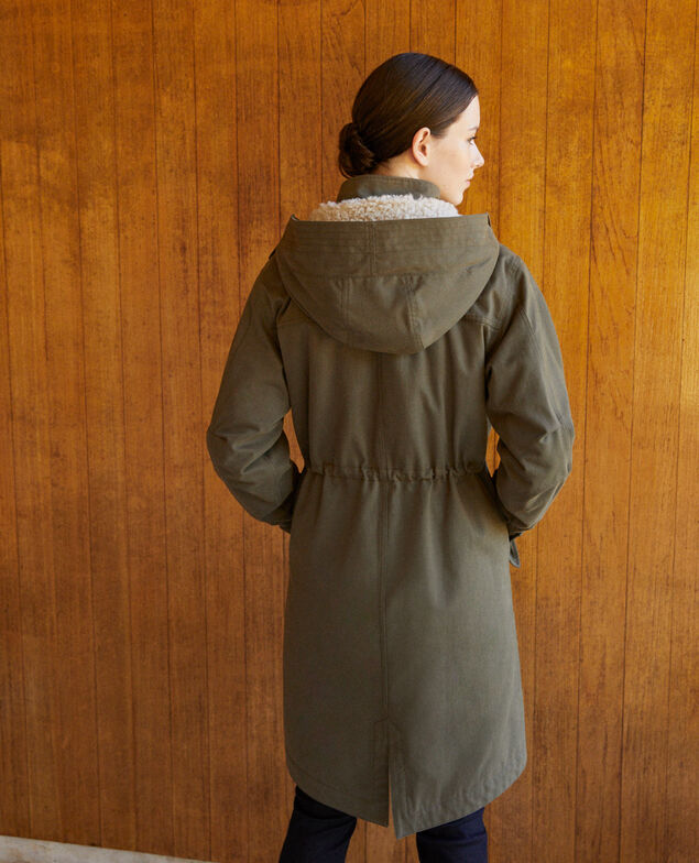 Parka mit einer Kapuze Grün