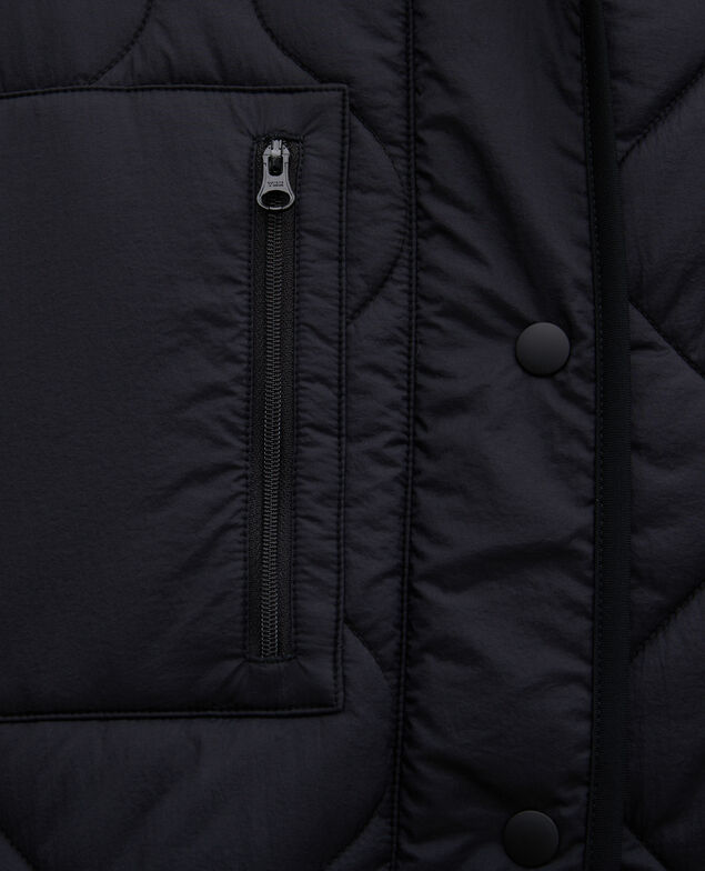 Daunenmantel mit V-Kragen  Black beauty