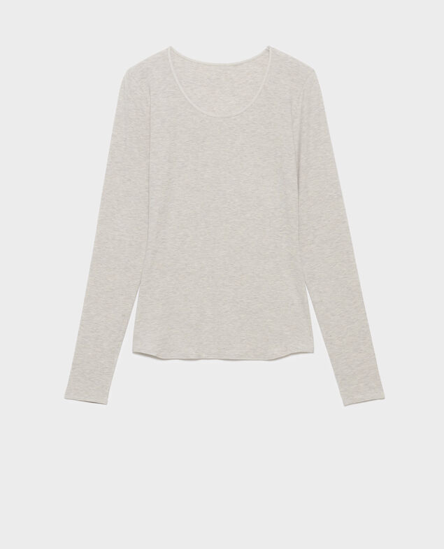 Enganliegendes T-Shirt A031 grey melange