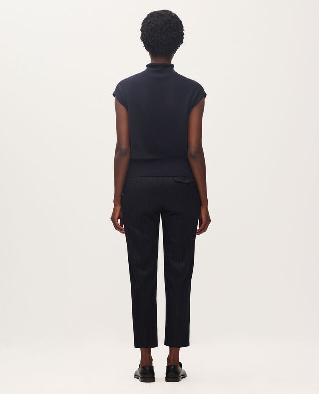 Zigarettenhose aus Wolle K690 st navy