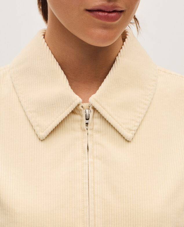 Blouson aus Cord U010 off white