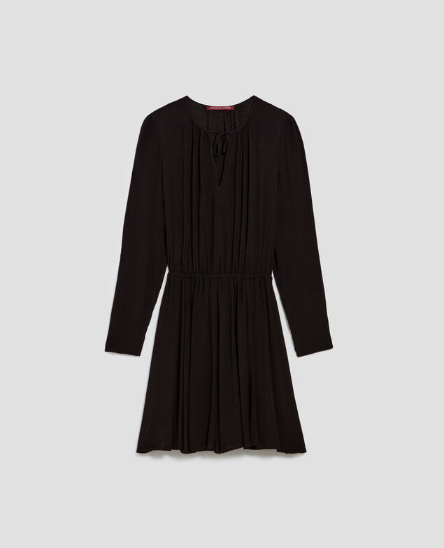 Kurzes Kleid mit fließendem Fall H091 black beauty