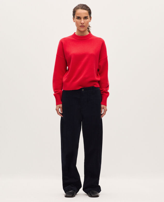 Pullover mit Rundhalsausschnitt aus Wolle U150 red