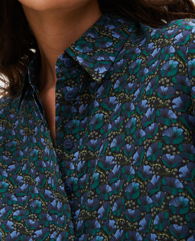 SIBYLLE - Langärmliges Seidenhemd Print artdeco darkgreen