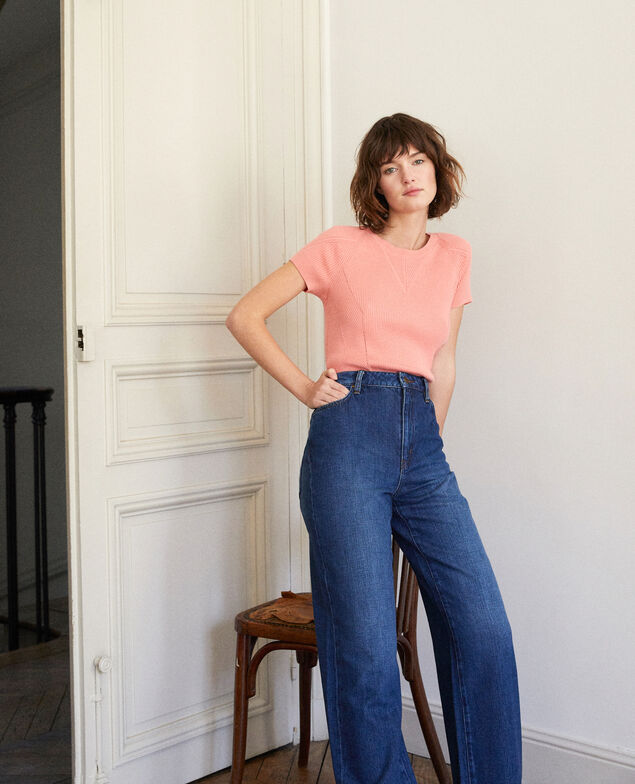 Pullover 100 % Baumwolle Burnt coral