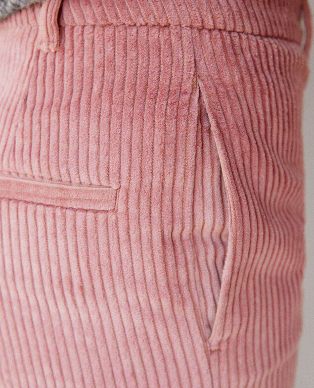 Hose aus grobem Cord Old rose