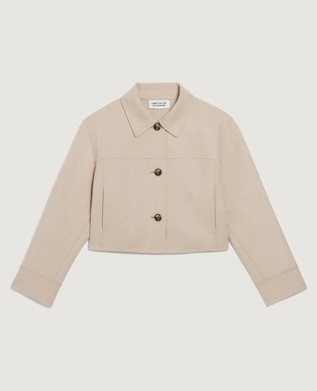 Kurze doppelseitige Jacke K301 light beige