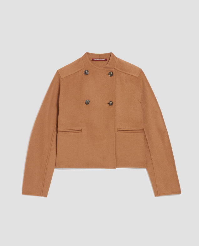 Kurze, doppelseitige Jacke I340 toasted coconut
