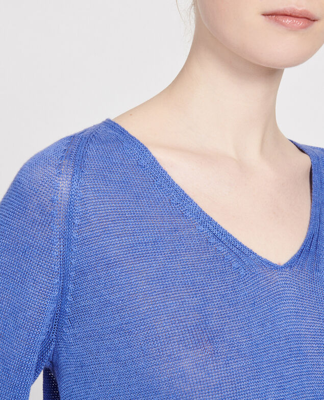 Pullover aus Leinen Amparo blue