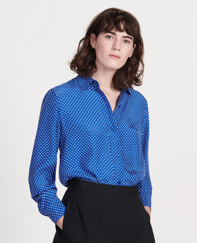 Gepunktete Seidenbluse Little pois surf the web