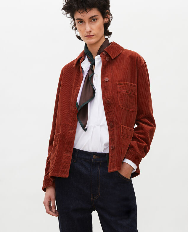  Arbeitsjacke aus Cord Brandy brown