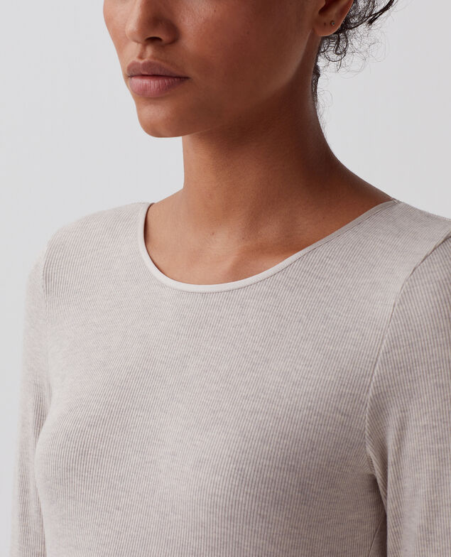 Rückenfreier Body I082 grey melange