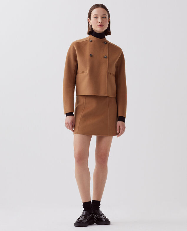 Kurze, doppelseitige Jacke I340 toasted coconut