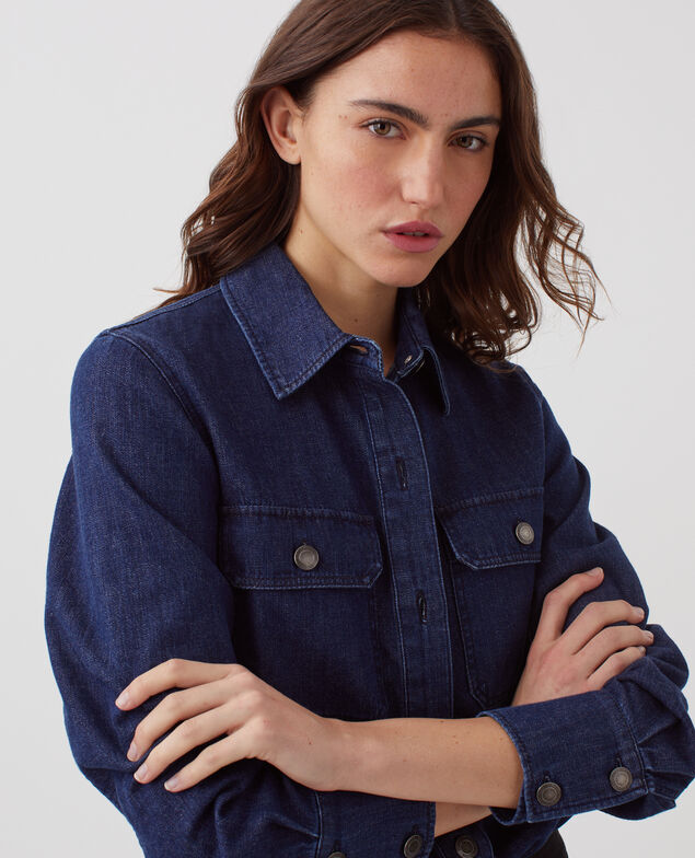 Bluse aus Baumwoll-Denim H680 rinse