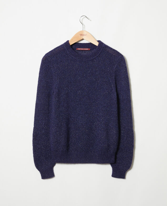 Pullover aus Zierstrick Evening blue