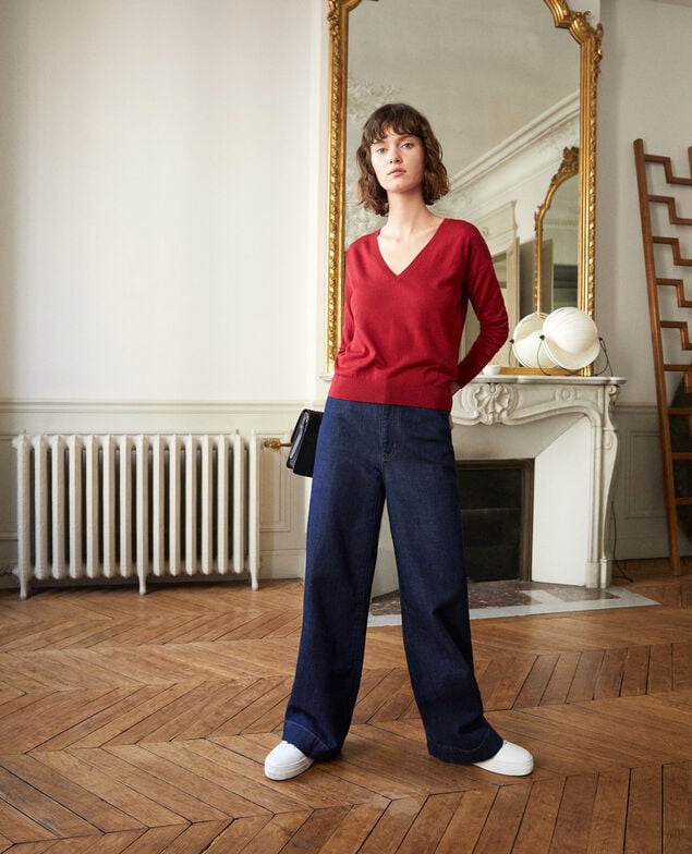 Pullover aus Merinowolle Rio red