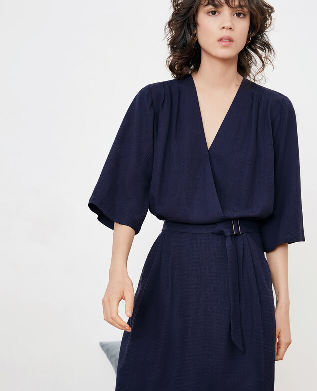 Kleid mit Schnalle Marine