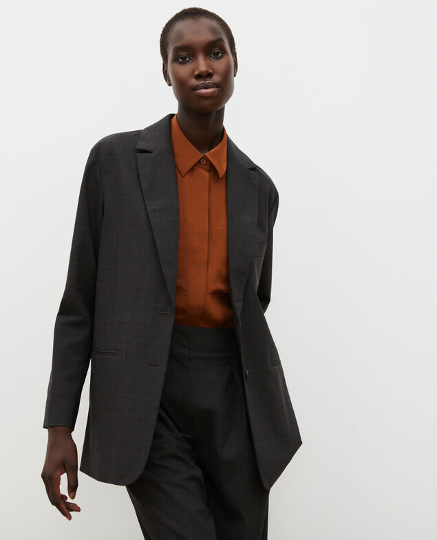 Maskuliner Blazer aus Prince of Wales-Wolle Check-wool-pattern-tailoring