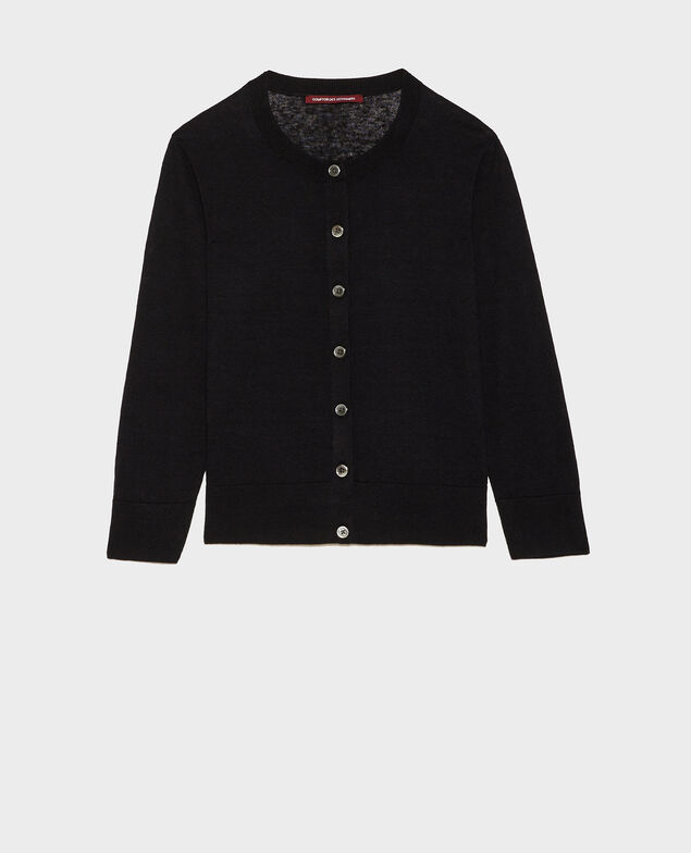 Cardigan aus Leinen und Bio-Baumwolle Black beauty