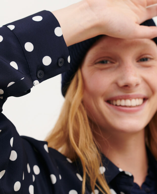 SIBYLLE - BLUSE AUS SEIDE 8855 69 navy dots