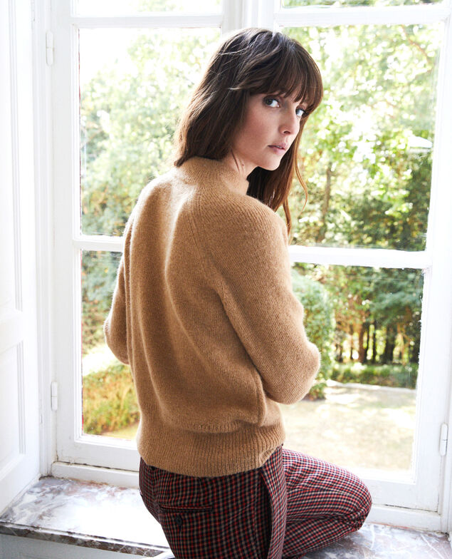 Pullover mit Stehkragen Iced coffee