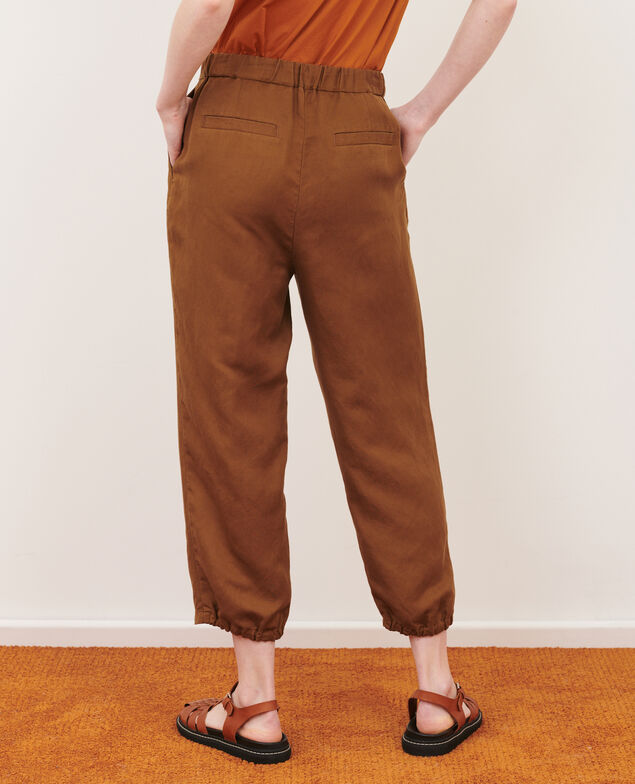 JOSÉPHINE - Joggerhose aus Mischleinen 7019 35_brown
