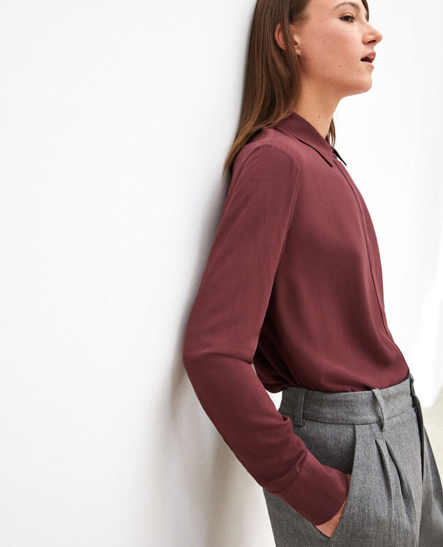 Gerade geschnittene Bluse Braun