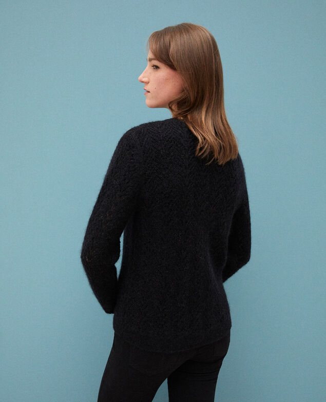 Cardigan mit Mohair Noir